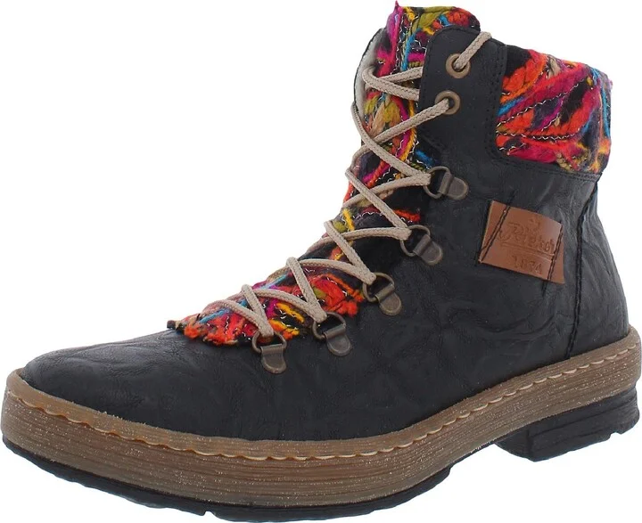 Felicitas 43 Womens Faux Leather Knit Casual Boots