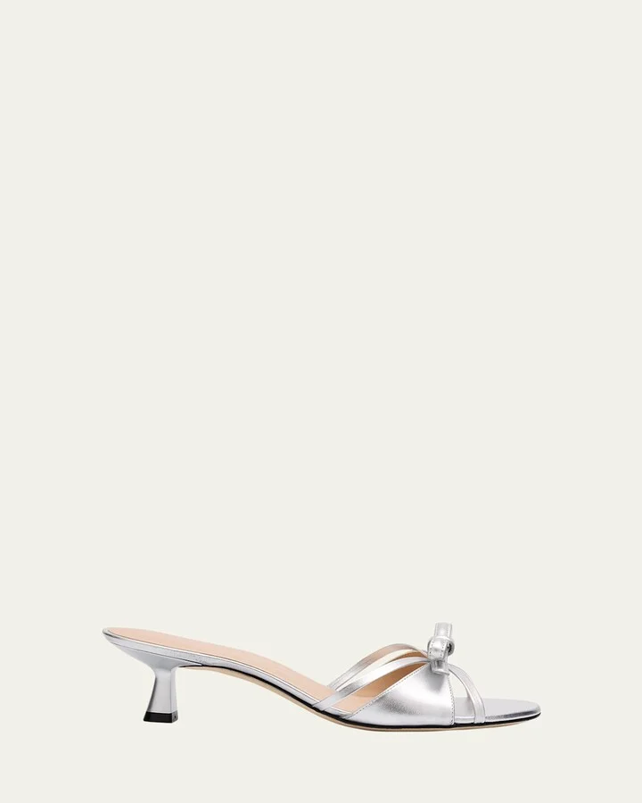 Felicity 50 Bow-Top Slide Sandals