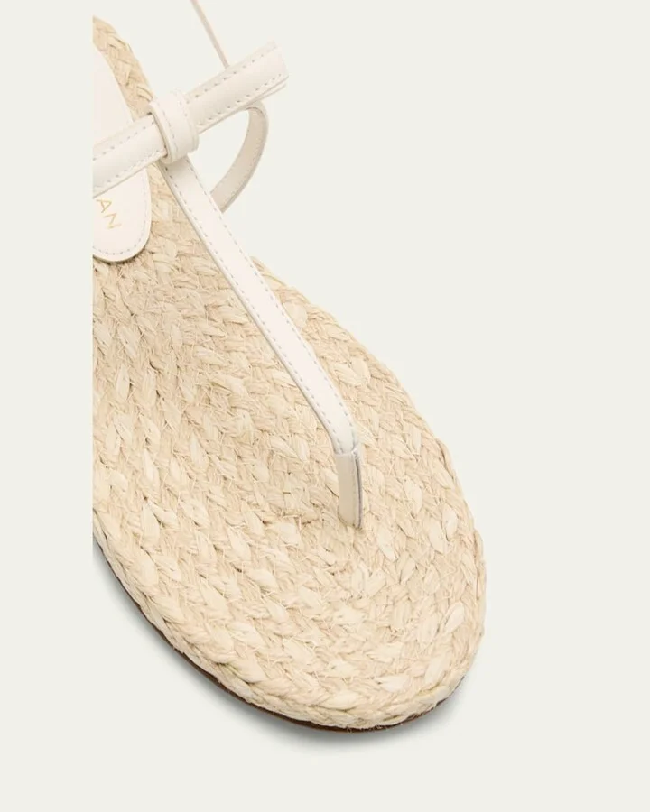 Felicity Leather Bow Espadrille Sandals - Image 2
