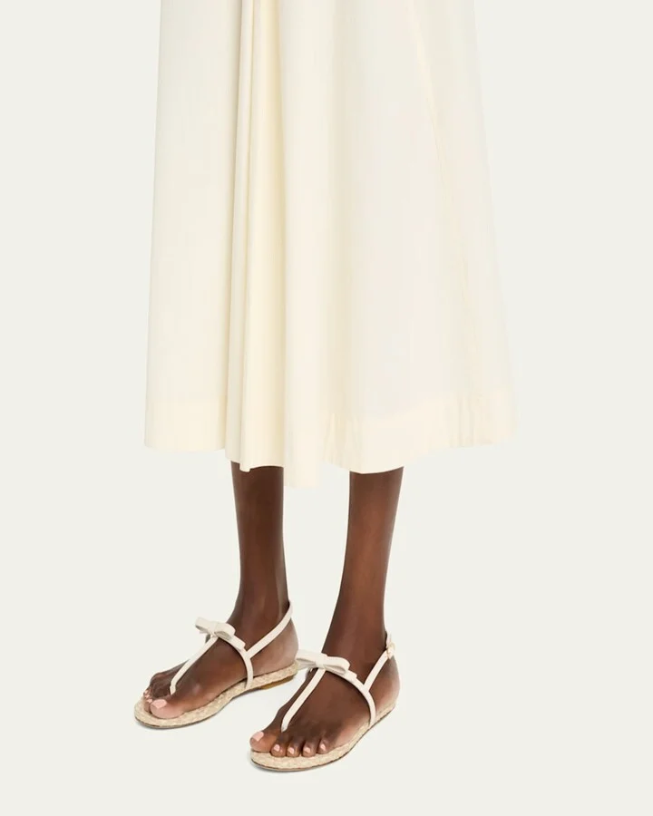 Felicity Leather Bow Espadrille Sandals - Image 4
