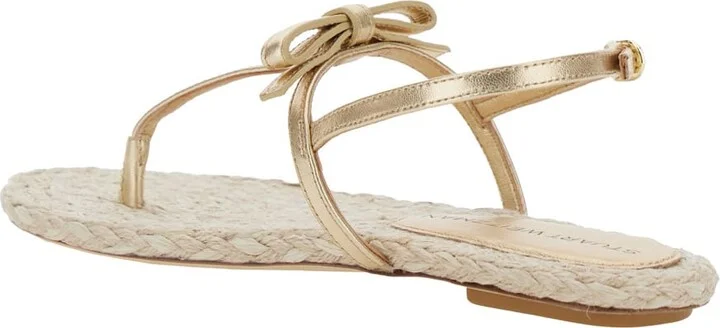 'felicity' Metallic Thong Sandals With Adjustable Strap Closure In Leather Woman - Image 3