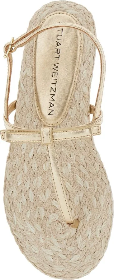 'felicity' Metallic Thong Sandals With Adjustable Strap Closure In Leather Woman - Image 4