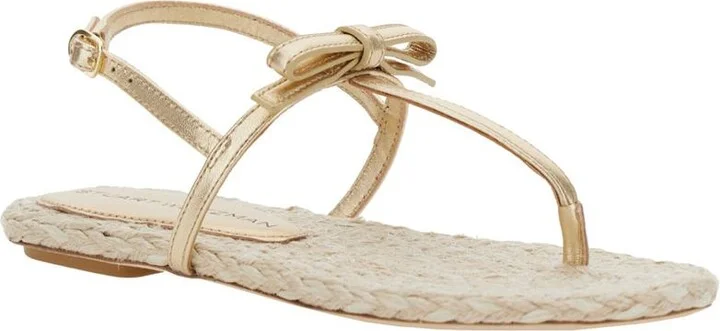 'Felicity' Metallic Thong Sandals With Adjustable Strap Closure In Leather Woman - Image 2