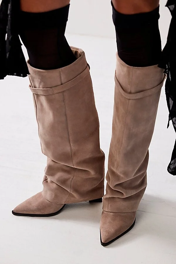 Felicity Suede Foldover Boots - Image 3