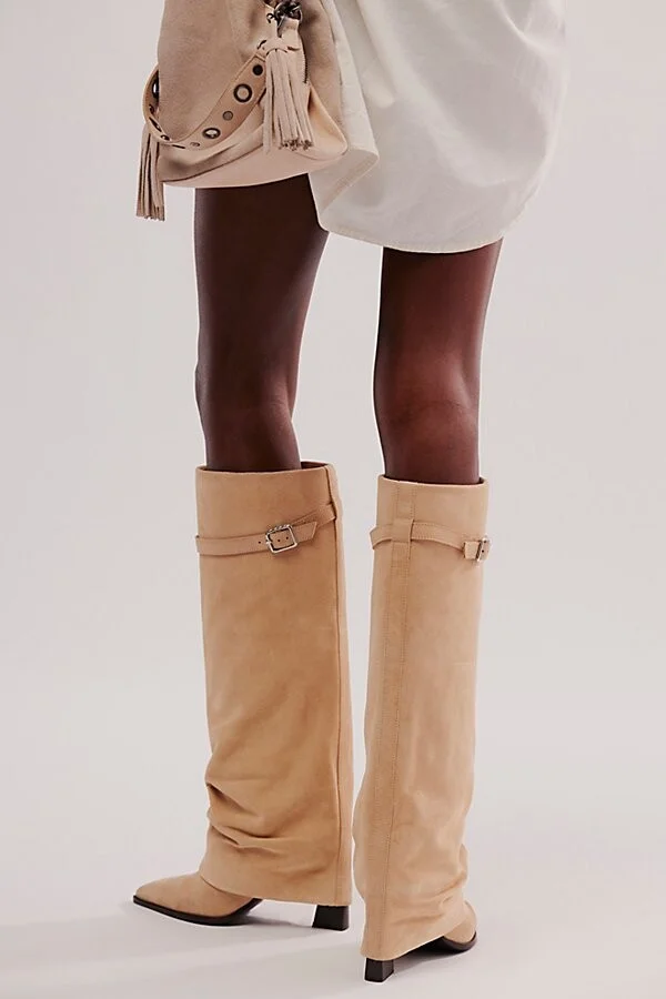 Felicity Suede Foldover Boots - Image 3