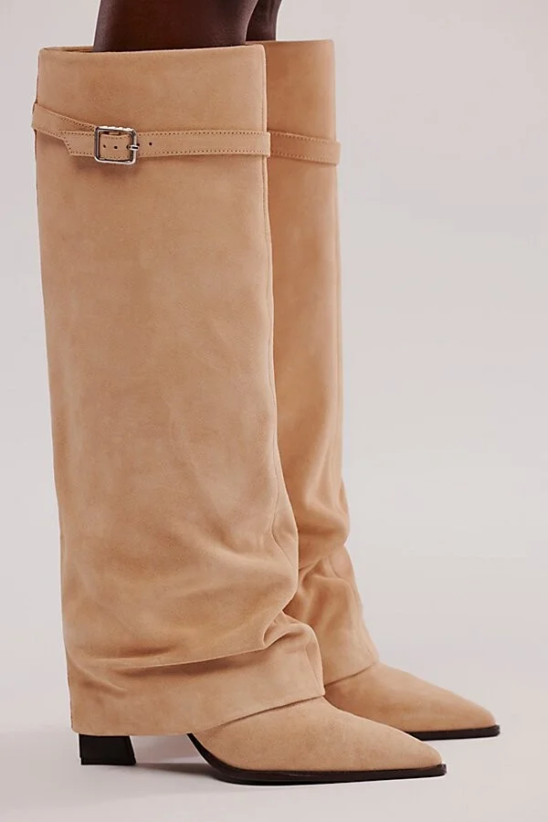Felicity Suede Foldover Boots