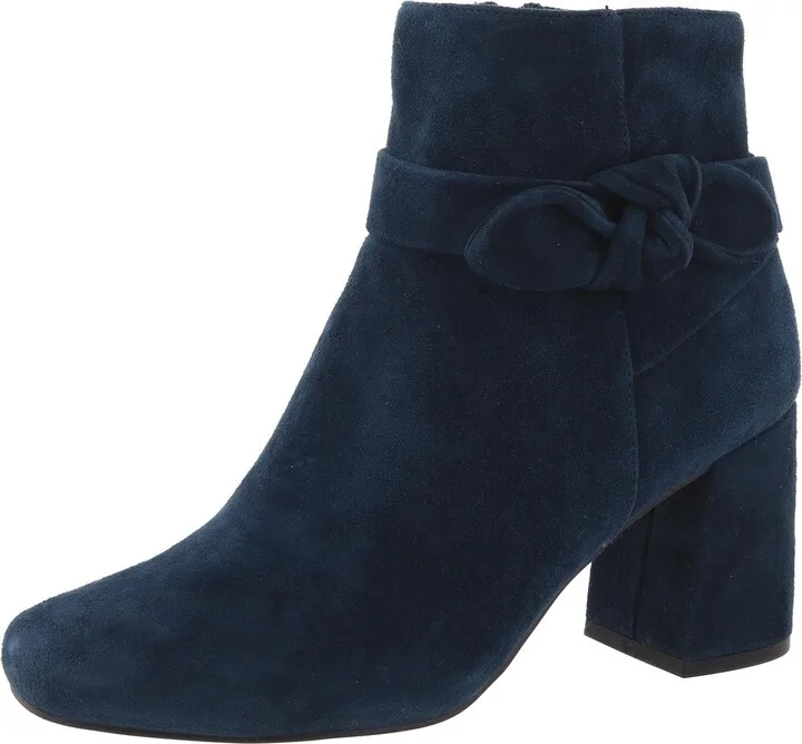Felicity Womens Side Tie Suede Booties