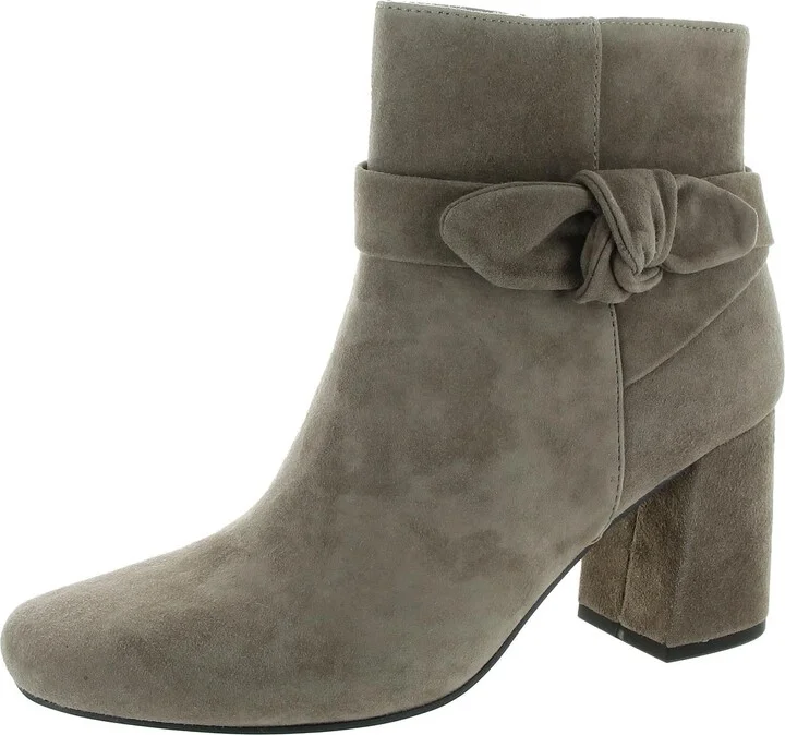 Felicity Womens Suede Bow Booties