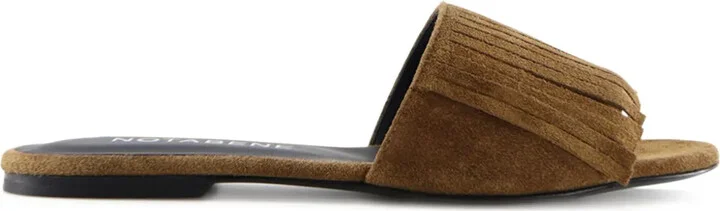 Féline fringed slide sandals