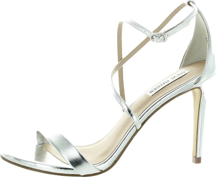 Feliz Womens Patent Ankle Strap Heels