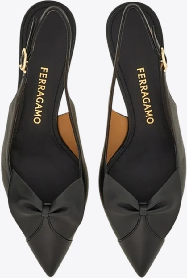 Felli 40 Soft Bow Slingback Pumps - Image 3
