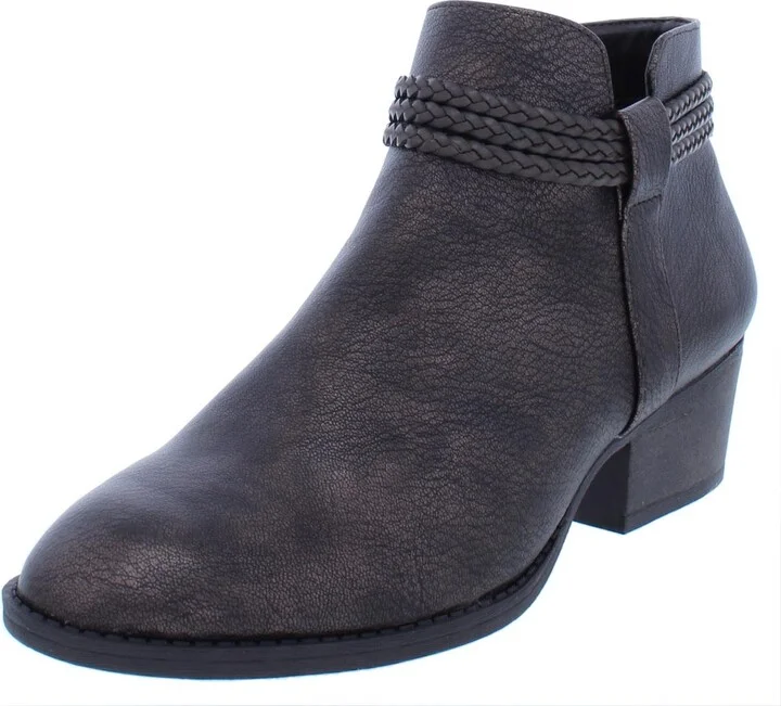 Fellicity Womens Faux Leather Ankle Booties