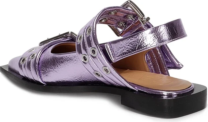 Feminine Buckle Ballerina Metallic - Image 3