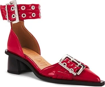 Feminine Buckle Open Cut Pump - Image 2