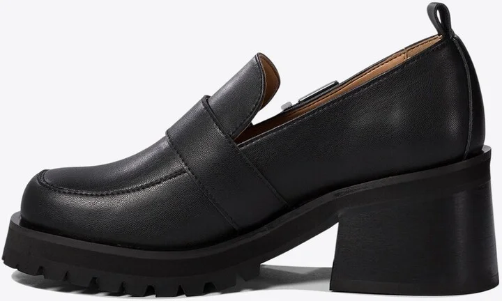 Feminine Buckle Platform Loafers - Image 2