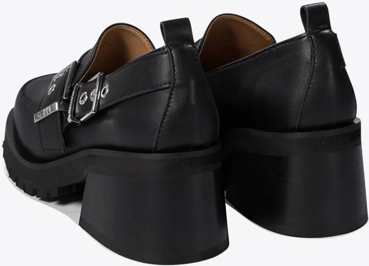 Feminine Buckle Platform Loafers - Image 3