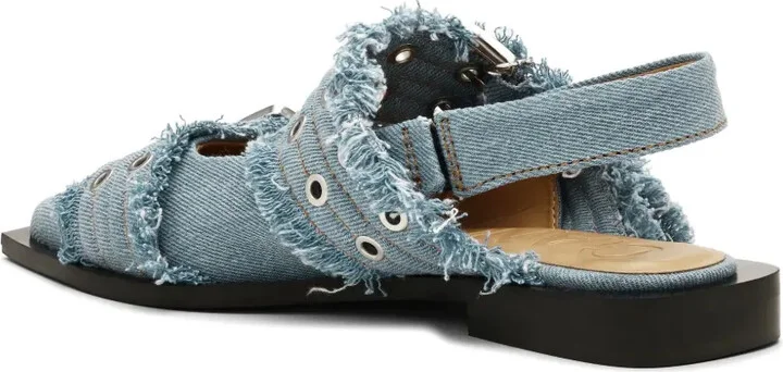 Feminine denim ballet flats - Image 3