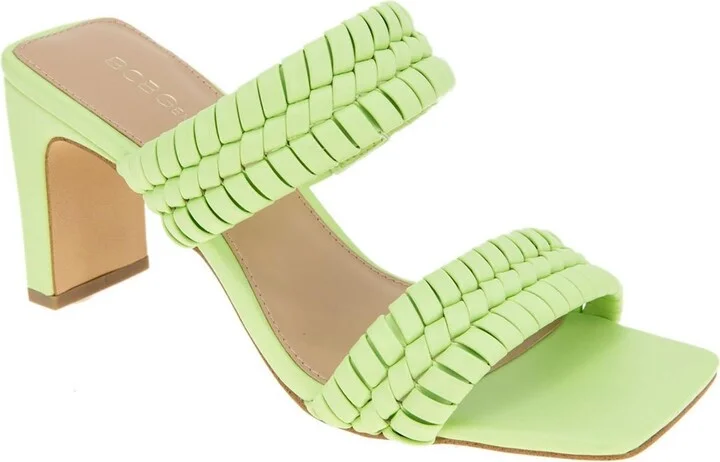 Fenda Womens Faux Leather Strappy Block Heels