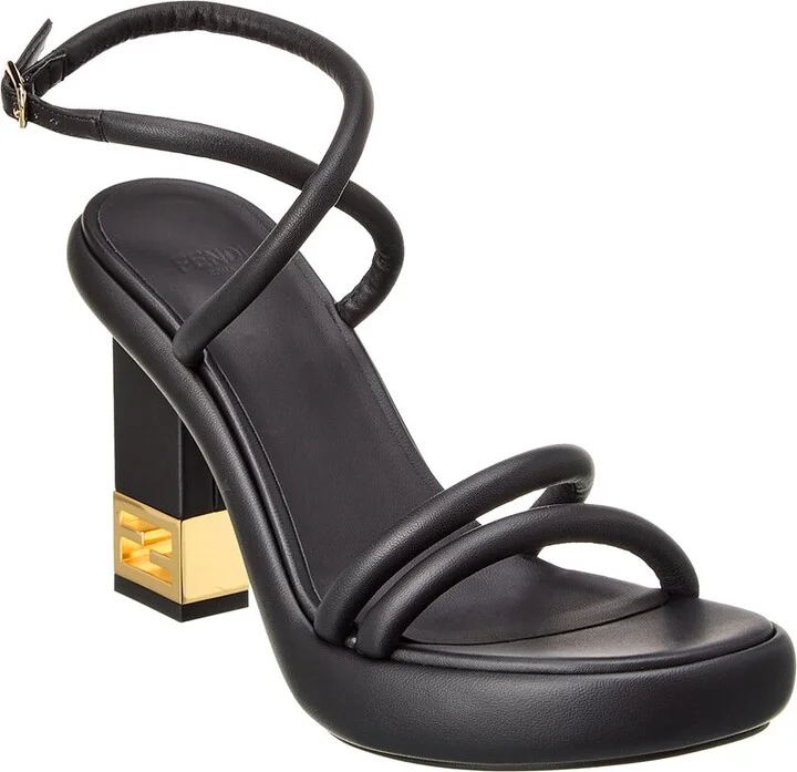 Fendi Baguette Ff Leather Sandal