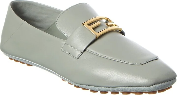 Fendi Baguette Logo Leather Loafer