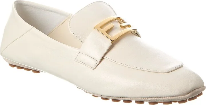Fendi Baguette Logo Leather Loafer
