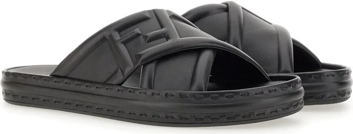 Fendi Black Leather Sandal - Image 4