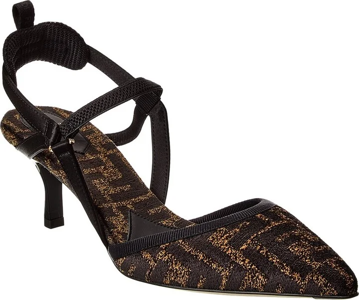 Fendi Colibri Lite Chenille & Jacquard Slingback Pump
