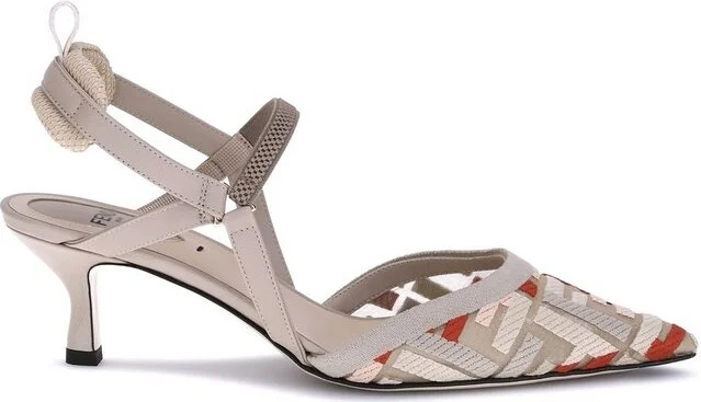 Fendi Colibrì Lite Pointed-Toe Slingback Pumps