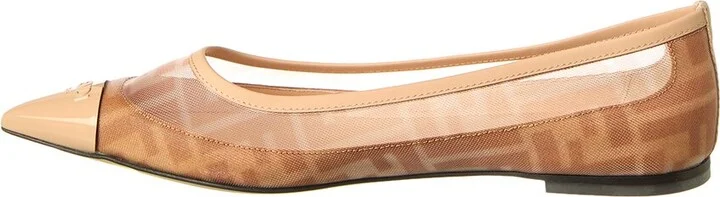 Fendi Colibri Mesh & Leather Ballerina Flat - Image 2