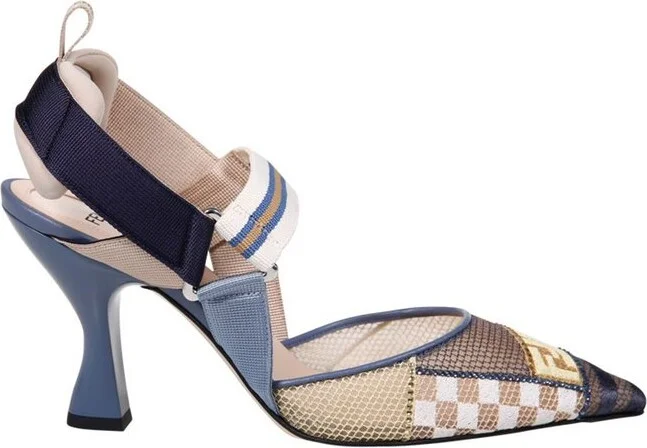 Fendi Colibrì Patchwork Pointed-Toe Pumps