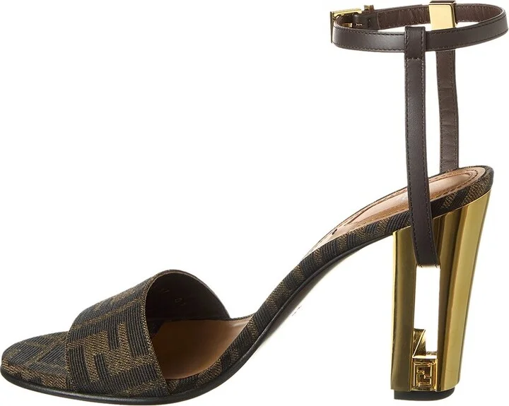 Fendi Delfina Ff & Leather Sandal - Image 2
