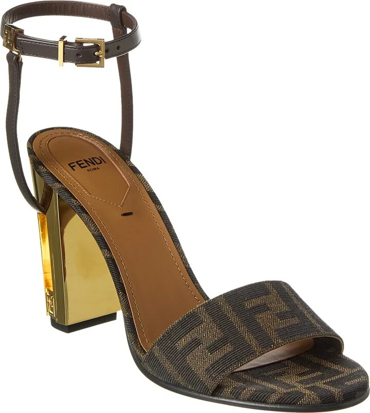 Fendi Delfina Ff & Leather Sandal