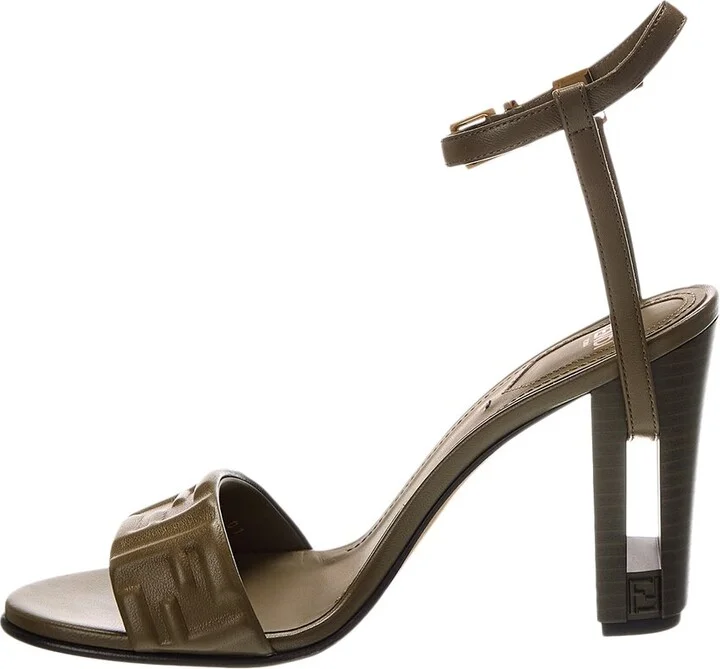 Fendi Delfina Leather Sandal - Image 2