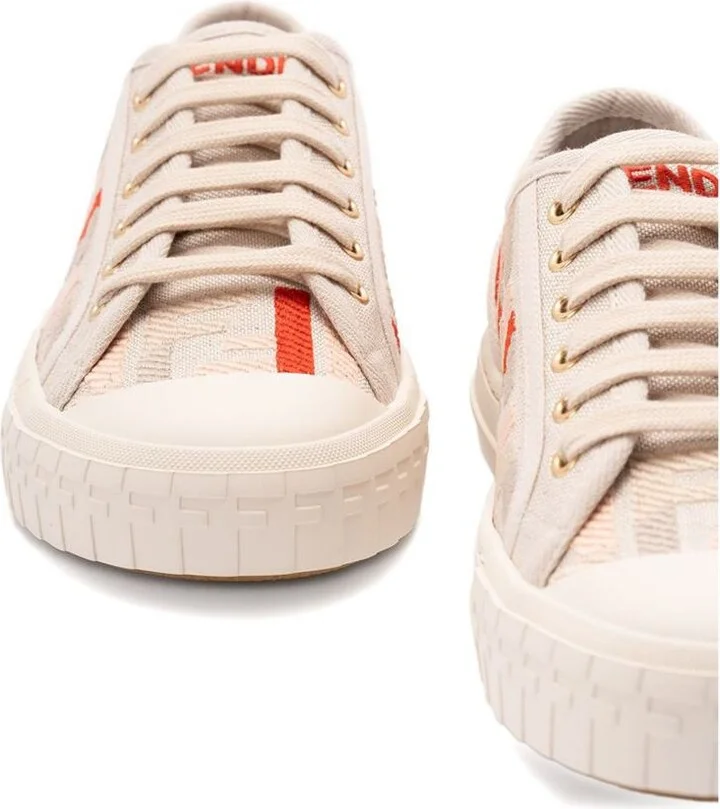 Fendi Domino Canvas Sneakers - Image 2