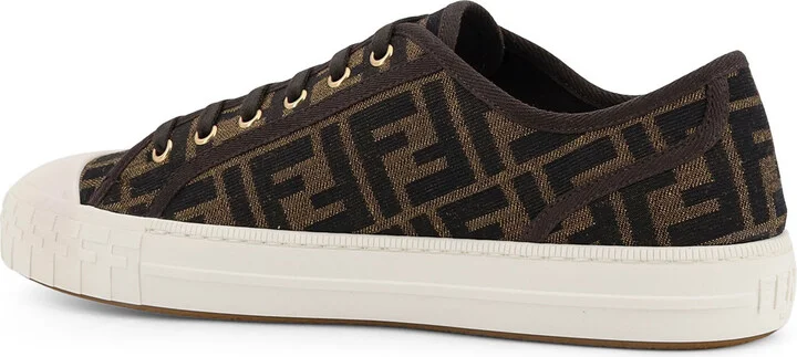Fendi Domino Ff Jacquard Fabric Sneakers - Image 3