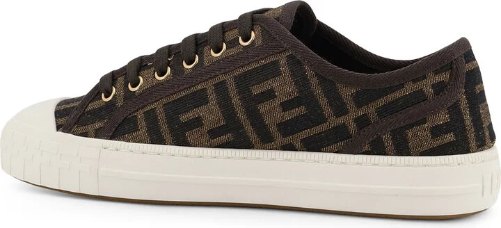 Fendi Domino Ff Jacquard Fabric Sneakers - Image 3