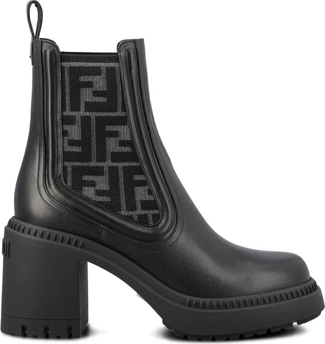 Fendi Domino Heeled Ankle Boots