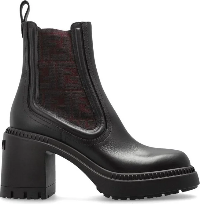 Fendi Domino Heeled Ankle Boots