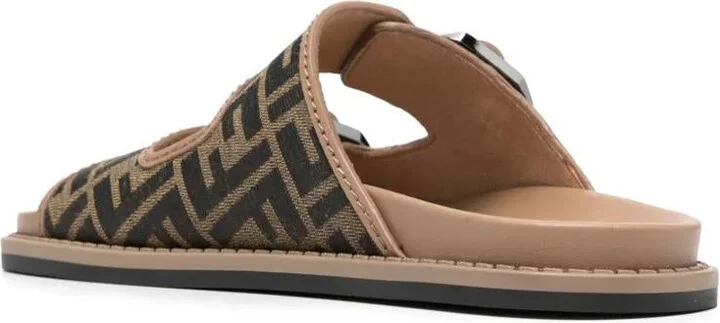 Fendi Feel Ff Jacquard Fabric Sandals Shoes - Image 3