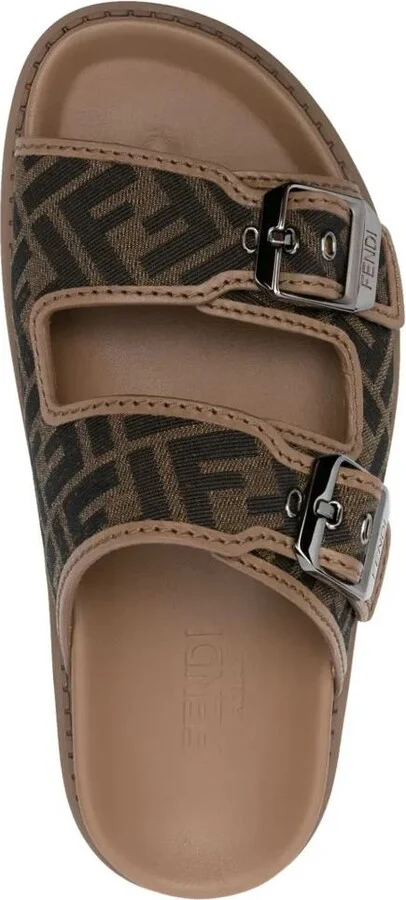 Fendi Feel Ff Jacquard Fabric Sandals Shoes - Image 4