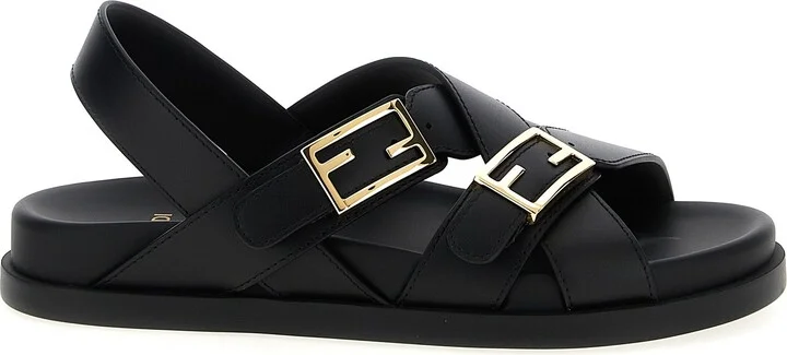 Fendi Feel Sandals Black