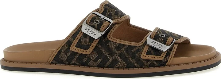 Fendi Feel Sandals Brown