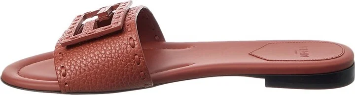 Fendi Ff Baguette Leather Sandal - Image 2
