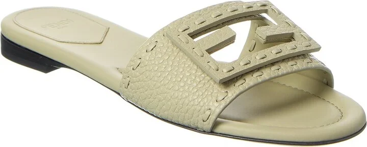 Fendi Ff Baguette Leather Sandal