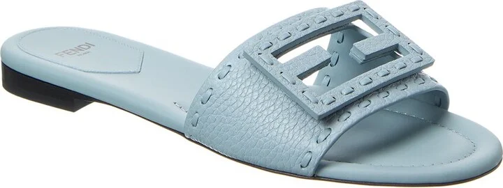 Fendi Ff Baguette Leather Sandal