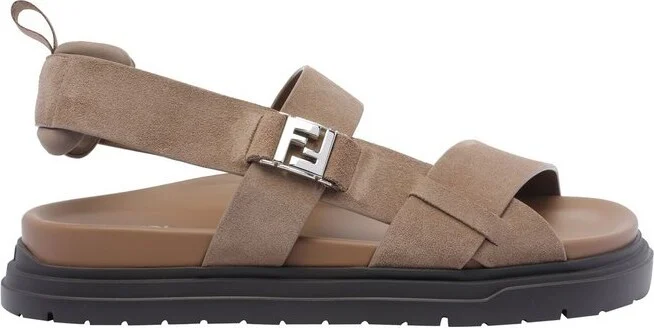 Fendi FF Interwoven Bands Sandals
