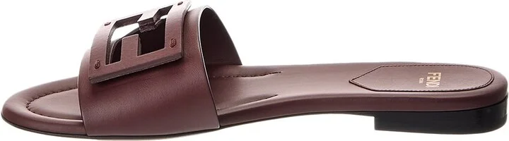 Fendi Ff Leather Sandal - Image 2
