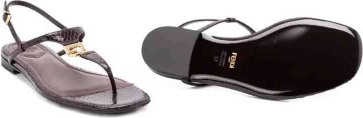 Fendi Ffold Ayers Flip-Flops Shoes - Image 2
