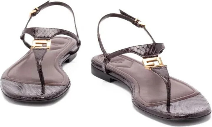 Fendi Ffold Ayers Flip-Flops Shoes - Image 5