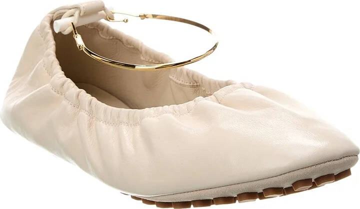 Fendi Filo Leather Ballerina Flat
